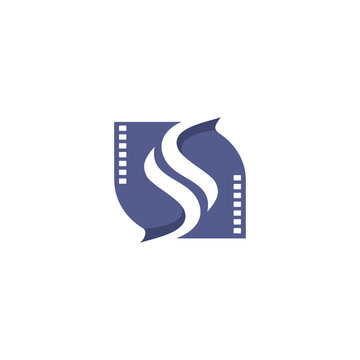 Letter S film production vector template