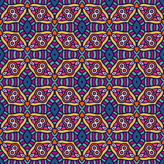 Seamless Colorful Abstract Floral Pattern Fabric Print