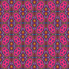 Seamless Colorful Abstract Floral Pattern Fabric Print