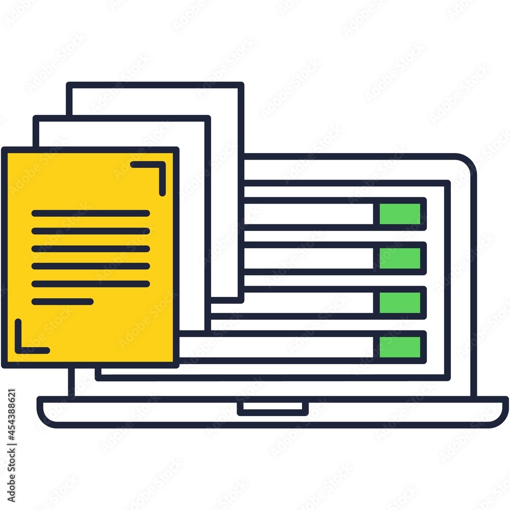 Poster content management and blog creation vector icon