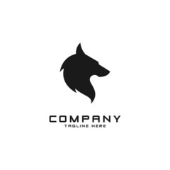 wolf design logo. logo template © Rezaalfarid204
