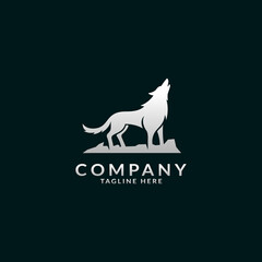 wolf design logo. logo template © Rezaalfarid204