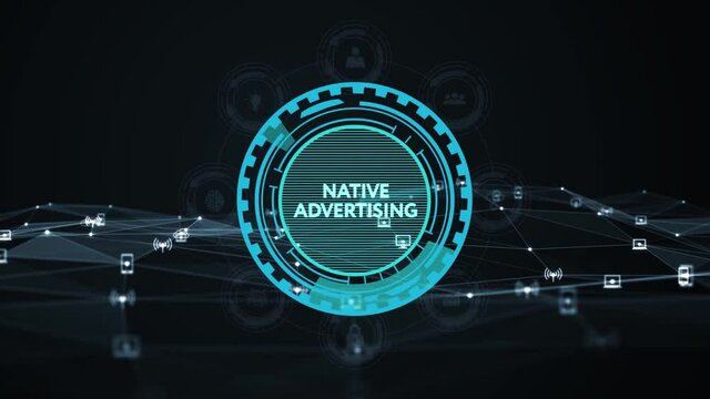Native advertising internet publication concern digital marketing business concept. Business, Technology, Internet and network concept.