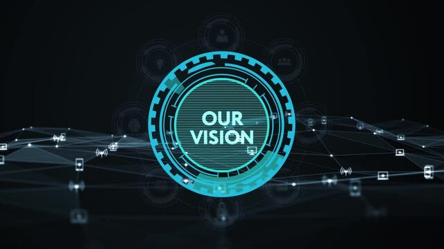 Business, Technology, Internet and network concept.  virtual screen of the future and sees the inscription: Our vision