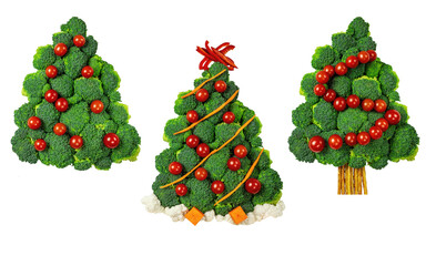 Christmas edible fir-tree, isolated on white background close