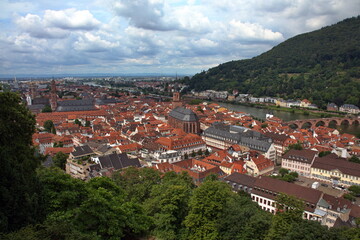 Fototapeta na wymiar Heidelberg vom Schloss aus