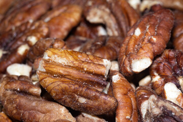 Pecan nuts macro