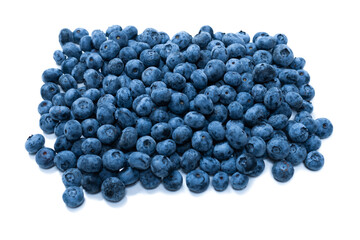 Group of fresh blueberry isolated on a white background.