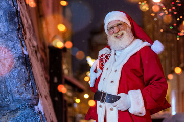 Friendly cheerful outgoing Santa Claus