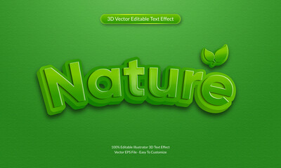 Nature 3d editable text effect vector design template. Easy to use Multi Purpose, Premium Quality Creative Nature 3d editable text effect.