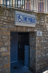 Fototapeta premium Public toilet - WC in the town center of Sisteron