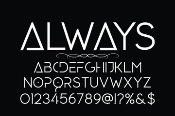 minimal  font.Vector of colorful stylized font and alphabet, Vector of colorful stylized font and alphabet Typography urban style silver and golden fonts for technology, digital, vector illustration
