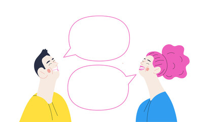 Happiness - happy smiling people portraits, emotion concept