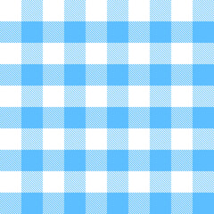 Blue and white Scotland textile seamless pattern. Fabric texture check tartan plaid. Abstract geometric background for cloth, card, fabric. Monochrome graphic repeating design. Modern squared ornament