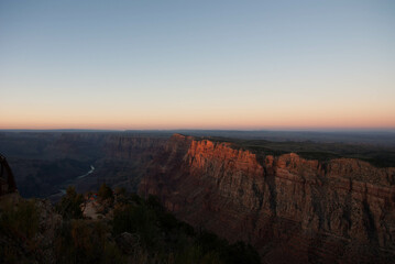sunset over the canyon