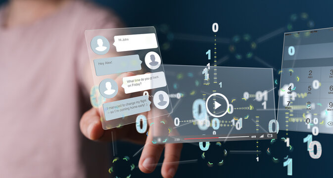 media develop interface web application in hand
