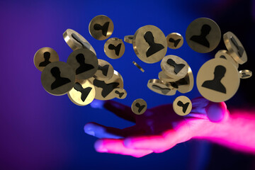 conference Digital Network and data concept