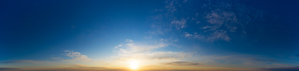  panorama sky. Beautiful cloud in the sunrise sky background. Sky banners background.