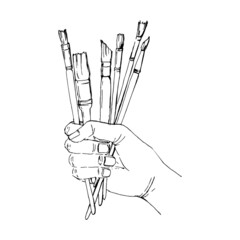 Hand & Brushes