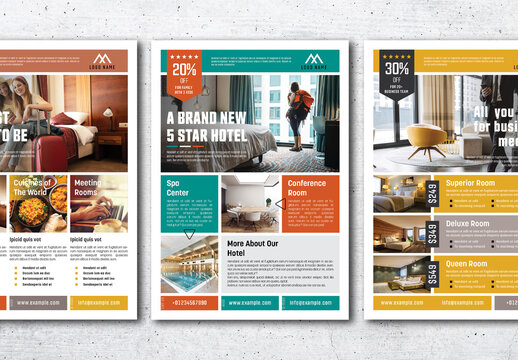 3 Hotel Flyer Layouts