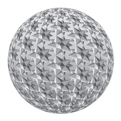 Sphere with a cubic pattern along the surface design element