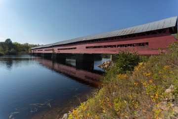 The Marchand Covered Bridge over the Coulonge River near Fort Coulonge is the longest covered bridge in Quebec.