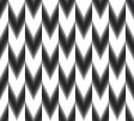 Seamless halftone Chevron stripe line pattern vector on black background, Halftone Nigeria pattern for Fabric and textile printing, jersey print, wrapping paper, backdrops and packaging - obrazy, fototapety, plakaty