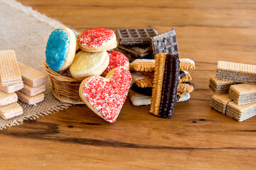Cookies and biscuits, stuffed and homemade.