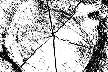 Grunge vector texture. Abstract cracked background. Aged and weathered broken surface. Dirty and damaged. Detailed rough backdrop. Vector graphic illustration.