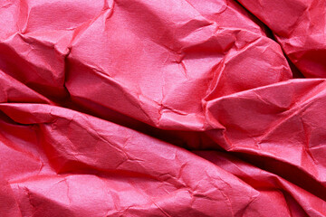 crumpled red paper texture background