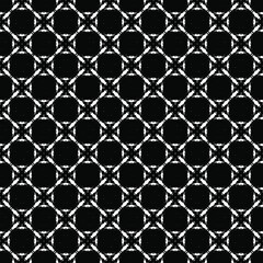 Black and white surface pattern texture. Bw ornamental graphic design. Mosaic ornaments. Pattern template. Vector illustration.