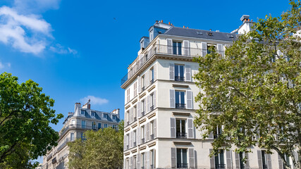 Paris, typical building boulevard des Invalides, in a luxury district
 - obrazy, fototapety, plakaty