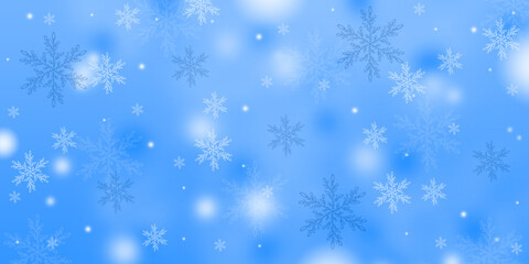 Naklejka na ściany i meble Creative snowflakes background, winter card.