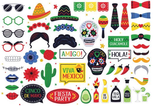Mexican Day of the Dead Clipart Vector Illustrations Printables Digital Props Photo Overlays for Dia De Los Muertos Events