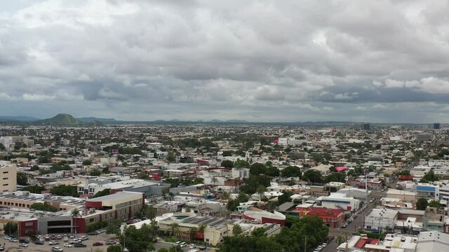 Aerial panoramic view of the city of Hermosillo, Sonora in Mexico.
