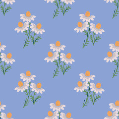 Obraz premium Seamless chamomile pattern