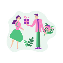 Greeting vector illustration