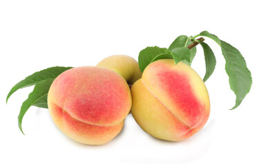 Peach isolated on a white background