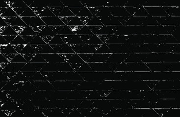Rough, irregular texture composed of monochrome geometric elements. Overlay distressed grunge background. Abstract vector illustration. Isolated on white background. EPS10