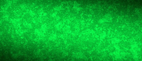 Abstract green background with shaded edges. Marbled noisy texture.