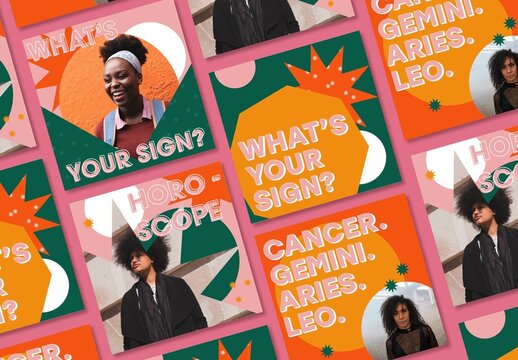 Horoscope Social Media Set