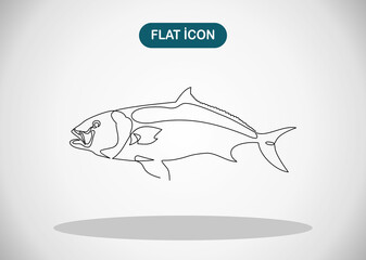 fish logo design vector background