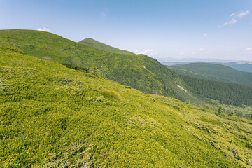 mountain landscapes and beautiful green mountains.