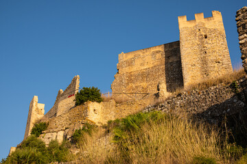 Fototapeta na wymiar Castillo de Xivert,situado en la sierra de Irta en la localidad de Alcala de Xivert,Castellón,España.
