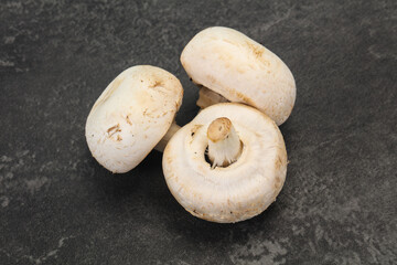Raw Champignon heap for cooking