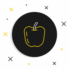 Line Apple icon isolated on white background. Fruit with leaf symbol. Colorful outline concept. Vector