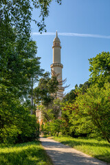 Obraz premium Minaret in Valtice Lednice area, Czech Republic