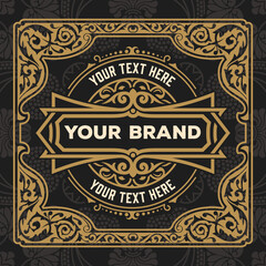 Western card with vintage style