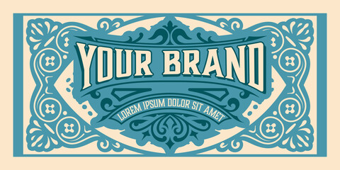 Western card with vintage style