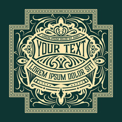 Western card with vintage style